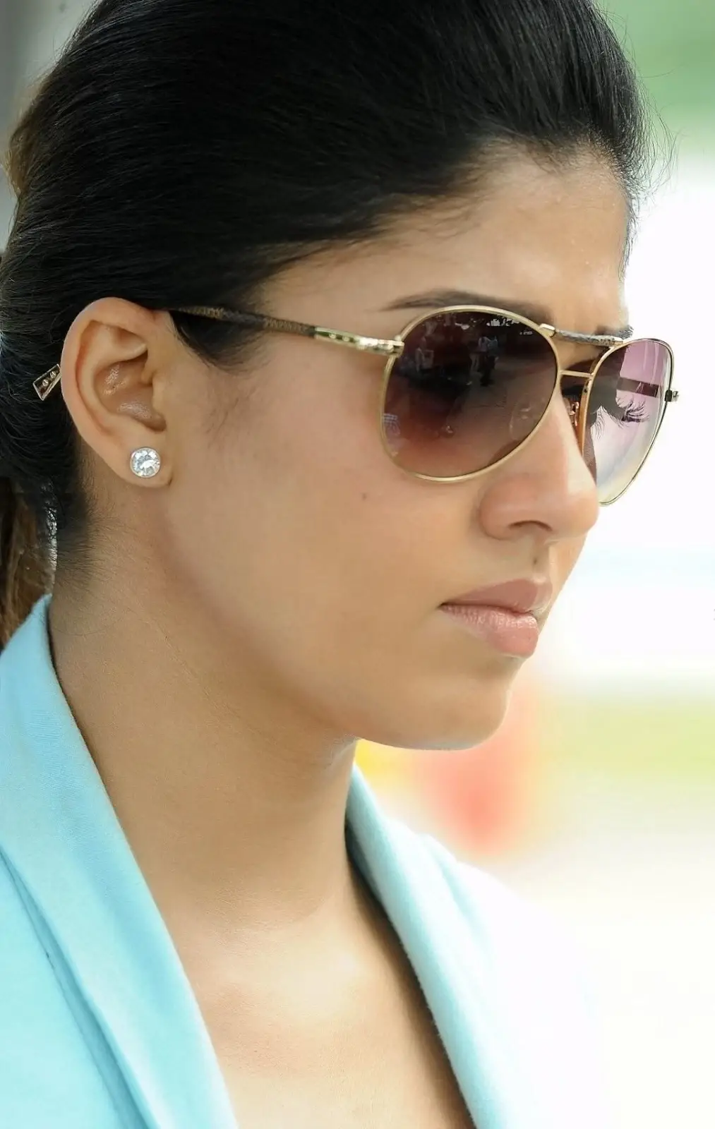 Indian Actress Nayantara Glass Face Closeup Hot Photos